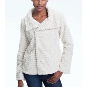 Patagonia‎ Pelage Jacket Cream Faux Fur Lined Full Zip Size XS
